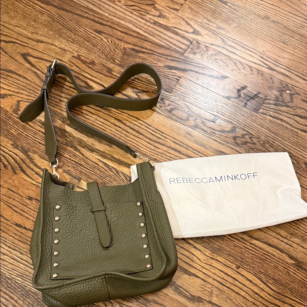 Rebecca Minkoff Studded Green Crossbody Bag